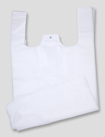 HDPE carrier bags 50 x 55 white