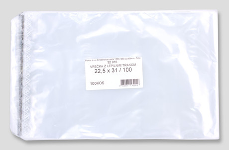Bags with adhesive tape 22,5 x 31