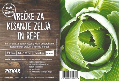 Vreče za kisanje zelja in repe 80 x 120 - 2 kos