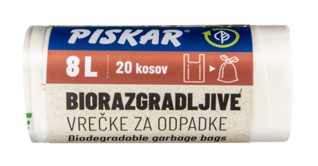 Biorazgradljive vrečke za odpadke 8l 