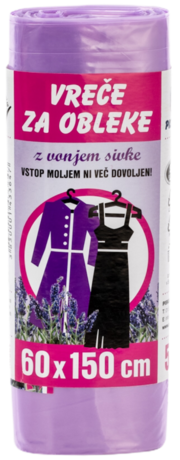 VREČKE ZA OBLEKE 60X150 - 5KOS - VONJ SIVKE