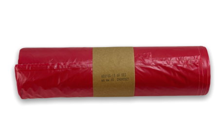 Red garbage bags 60 x 100