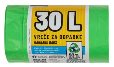 Vrečke za odpadke 30L - HD - 50 kos