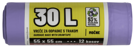 Vrečke za odpadke s trakom 30L