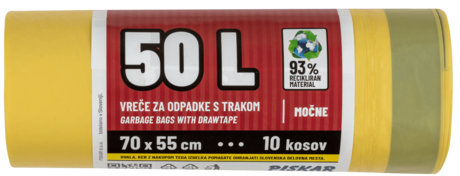 Vrečke za odpadke s trakom 50L - 10 kos