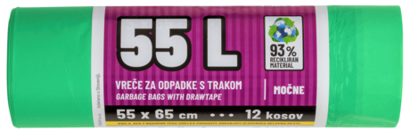 Vrečke za odpadke s trakom 55L